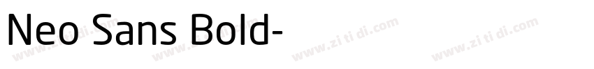 Neo Sans Bold字体转换